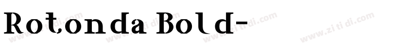Rotonda Bold字体转换